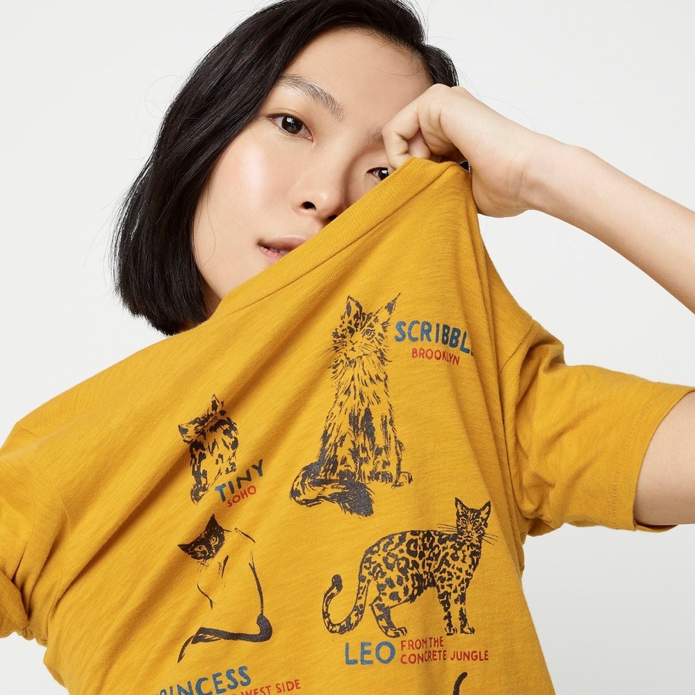 Jcrew City Cats T-shirt in Slub Cotton